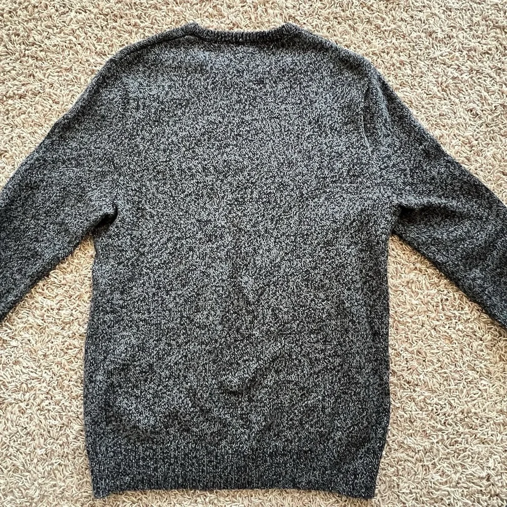 Banana Republic Color Block Sweater Gray Blue Cotton & Wool Blend Men's M Medium